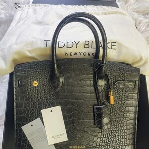 Teddy Blake Kate Croco 12 Handbag - Black